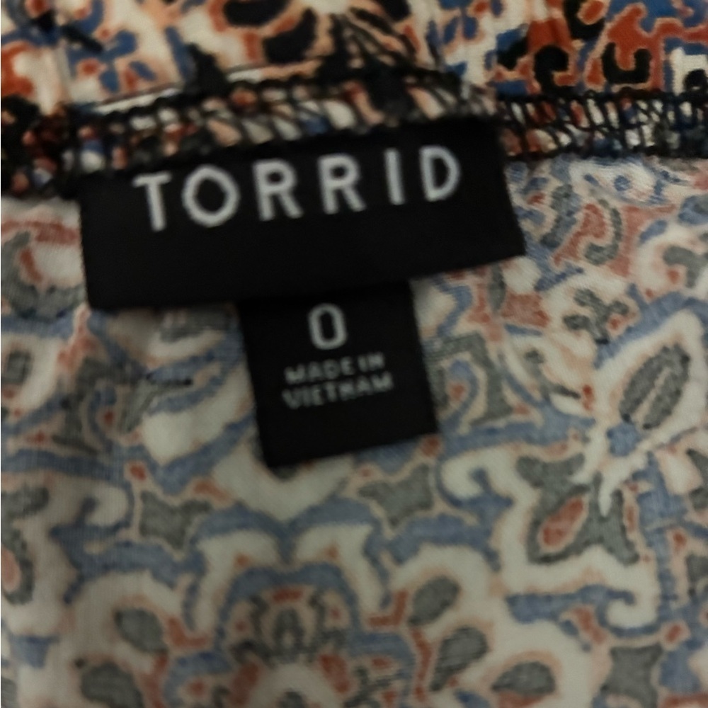 torrid Floral Mini Dress in Pink, Blue, Cream Size 0X - Picture 12 of 15